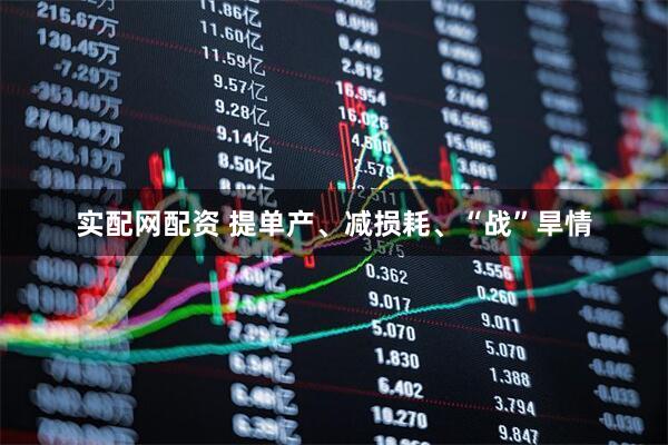 实配网配资 提单产、减损耗、“战”旱情