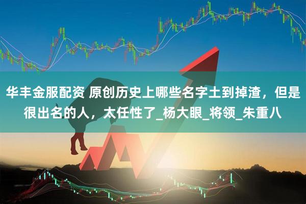 华丰金服配资 原创历史上哪些名字土到掉渣，但是很出名的人，太任性了_杨大眼_将领_朱重八